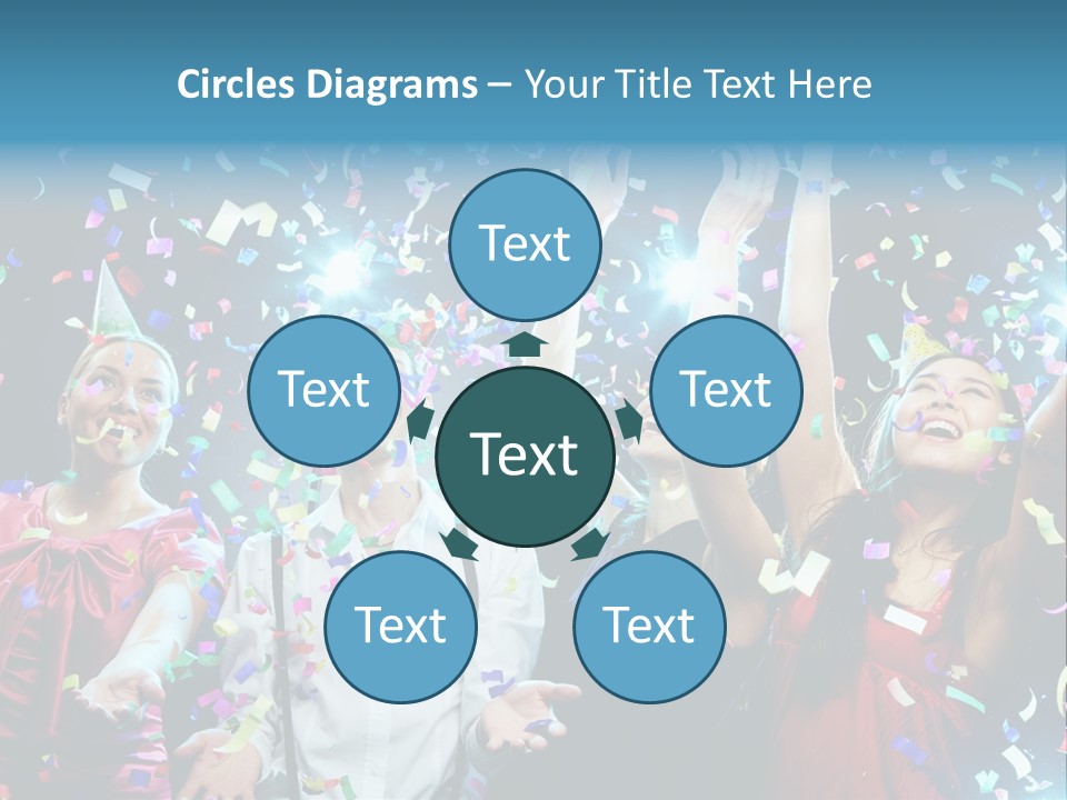 Girl Fun Confetti PowerPoint Template