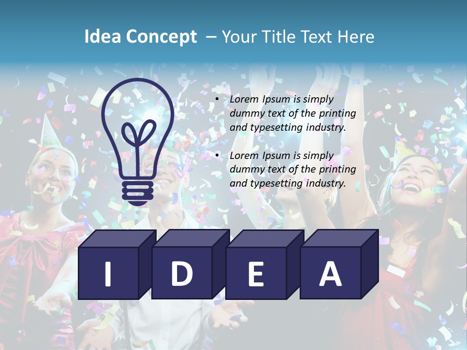 Girl Fun Confetti PowerPoint Template