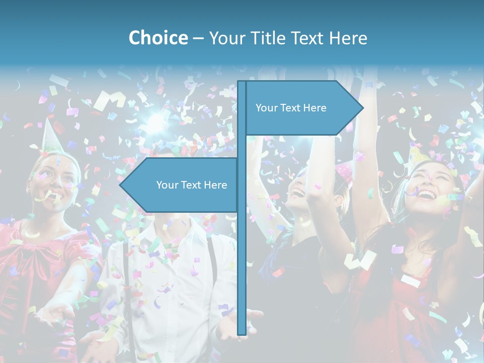 Girl Fun Confetti PowerPoint Template