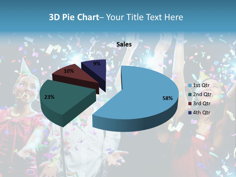 Girl Fun Confetti PowerPoint Template