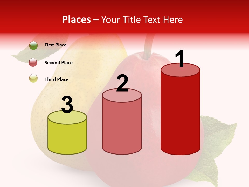 Two White Fruit PowerPoint Template