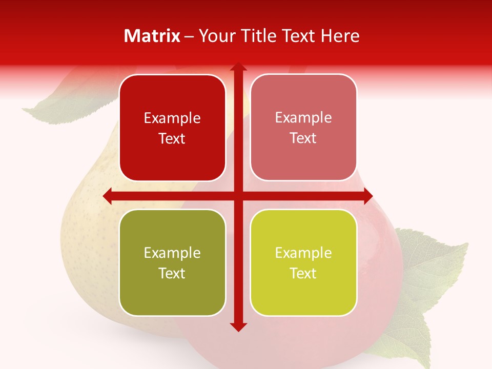 Two White Fruit PowerPoint Template