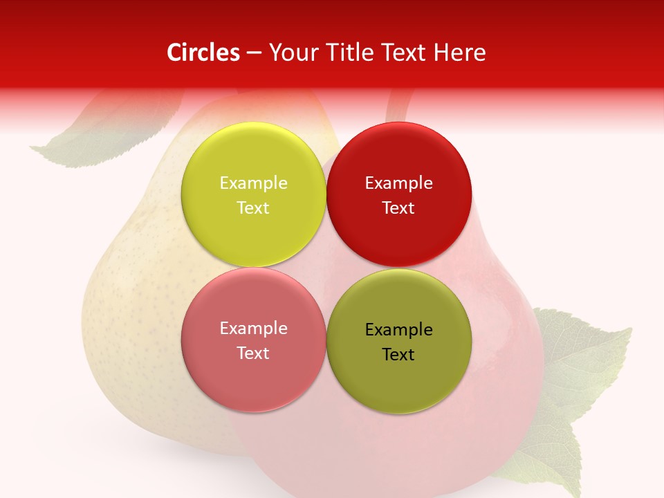 Two White Fruit PowerPoint Template