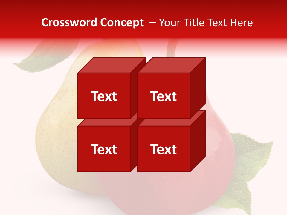 Two White Fruit PowerPoint Template