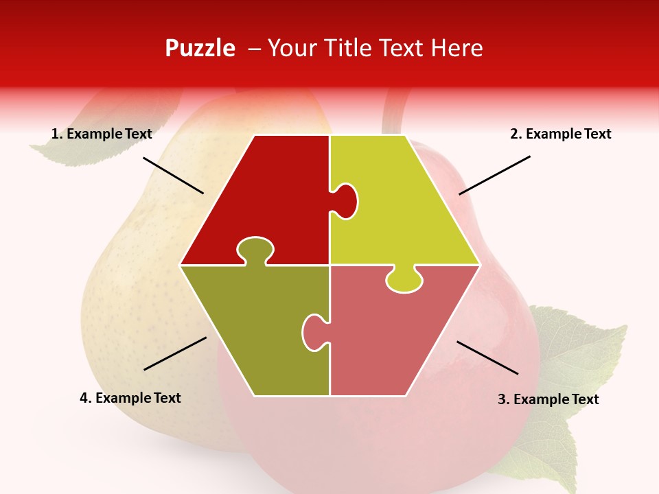 Two White Fruit PowerPoint Template