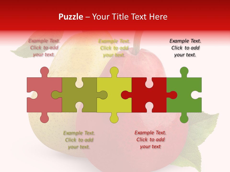 Two White Fruit PowerPoint Template