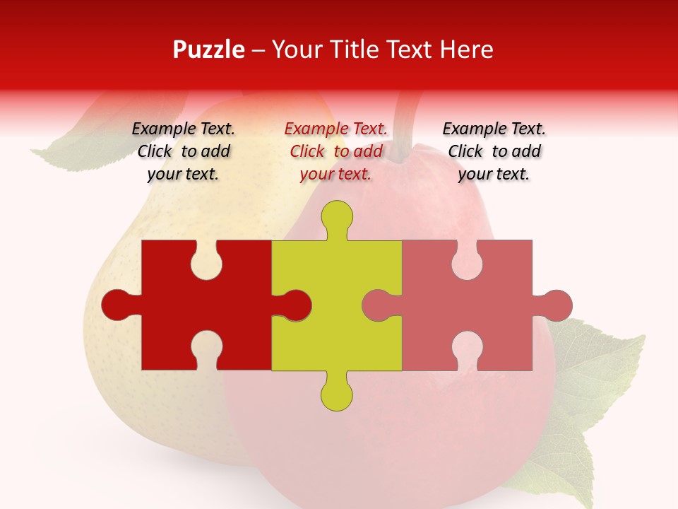 Two White Fruit PowerPoint Template