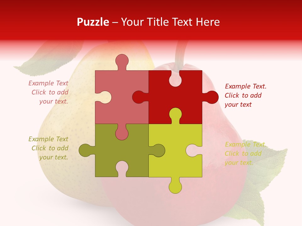 Two White Fruit PowerPoint Template