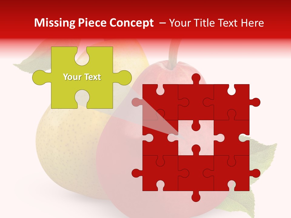 Two White Fruit PowerPoint Template