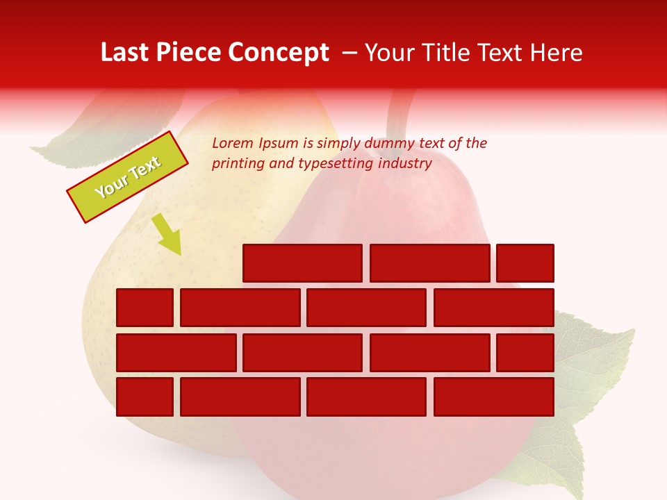 Two White Fruit PowerPoint Template