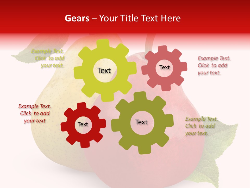 Two White Fruit PowerPoint Template