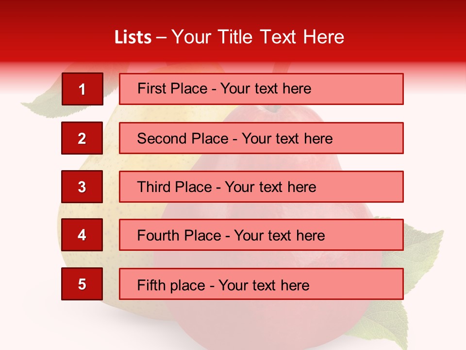 Two White Fruit PowerPoint Template