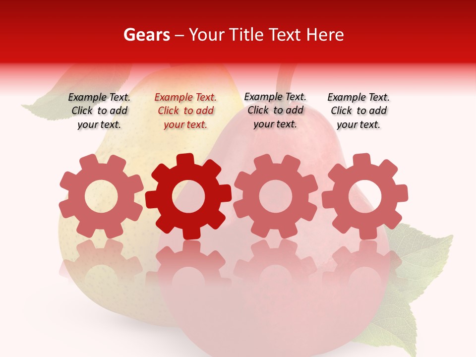 Two White Fruit PowerPoint Template