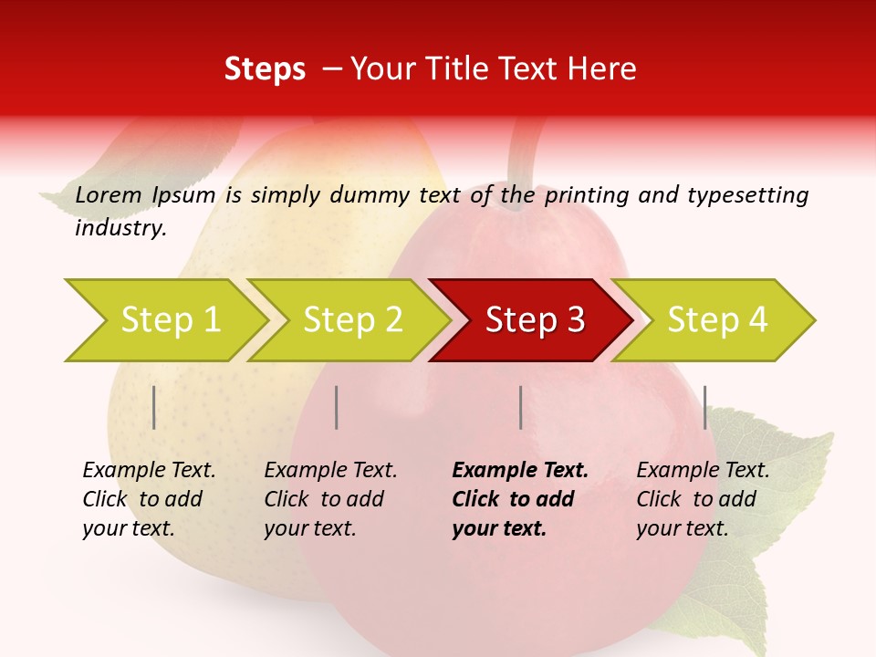 Two White Fruit PowerPoint Template