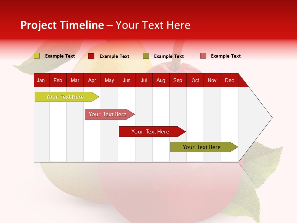 Two White Fruit PowerPoint Template