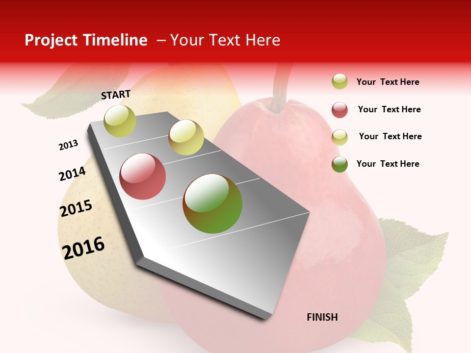 Two White Fruit PowerPoint Template