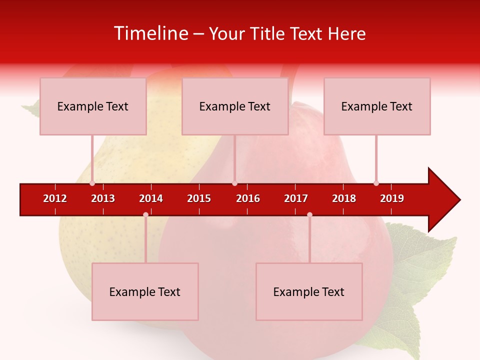 Two White Fruit PowerPoint Template