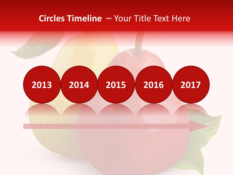 Two White Fruit PowerPoint Template