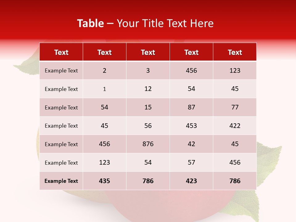 Two White Fruit PowerPoint Template
