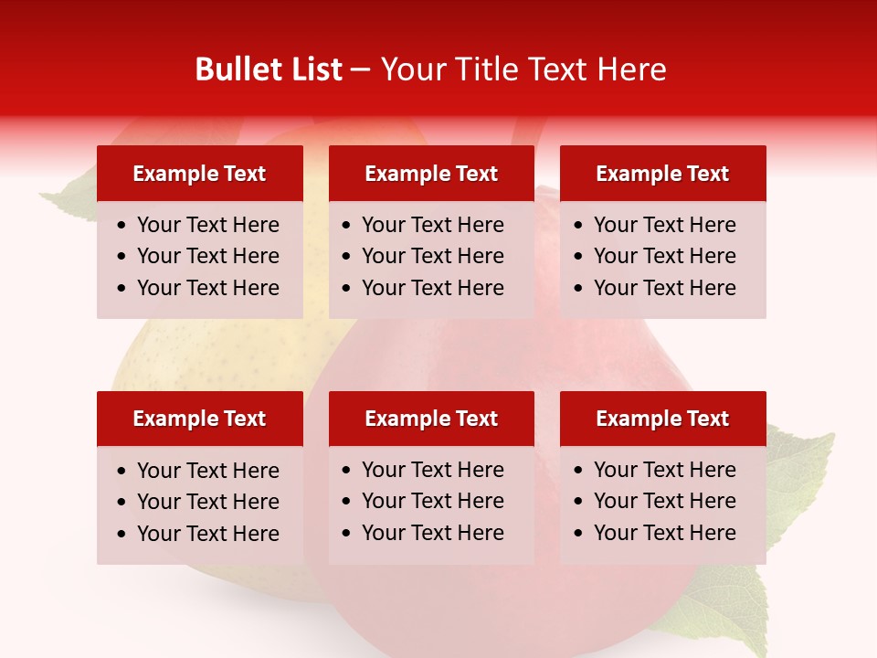 Two White Fruit PowerPoint Template