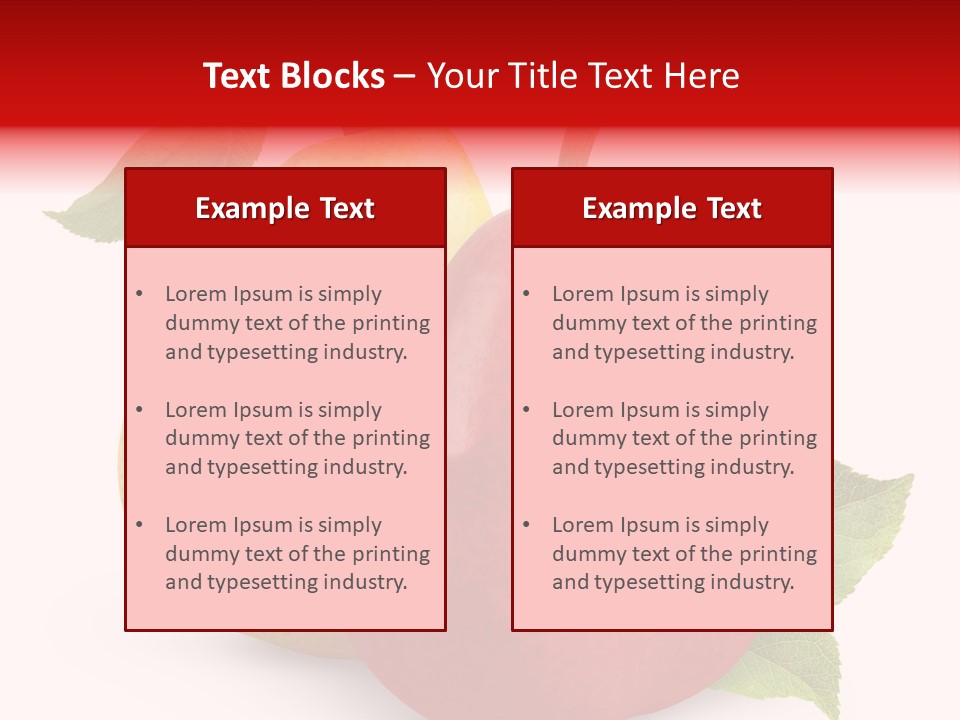 Two White Fruit PowerPoint Template