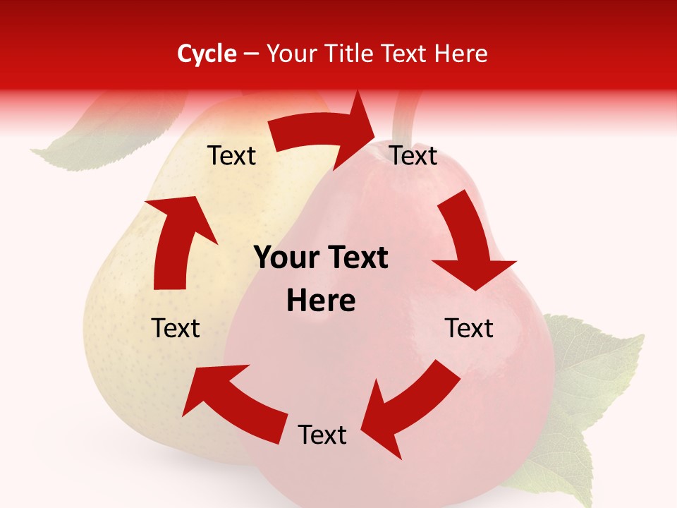 Two White Fruit PowerPoint Template
