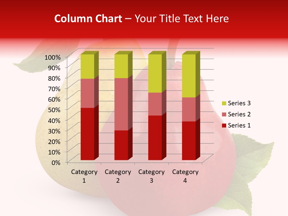 Two White Fruit PowerPoint Template