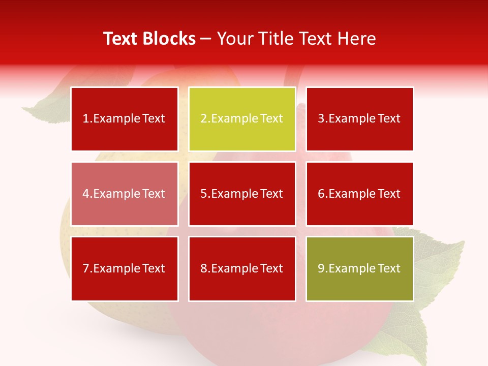 Two White Fruit PowerPoint Template