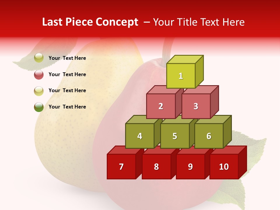 Two White Fruit PowerPoint Template