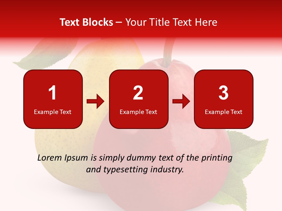 Two White Fruit PowerPoint Template