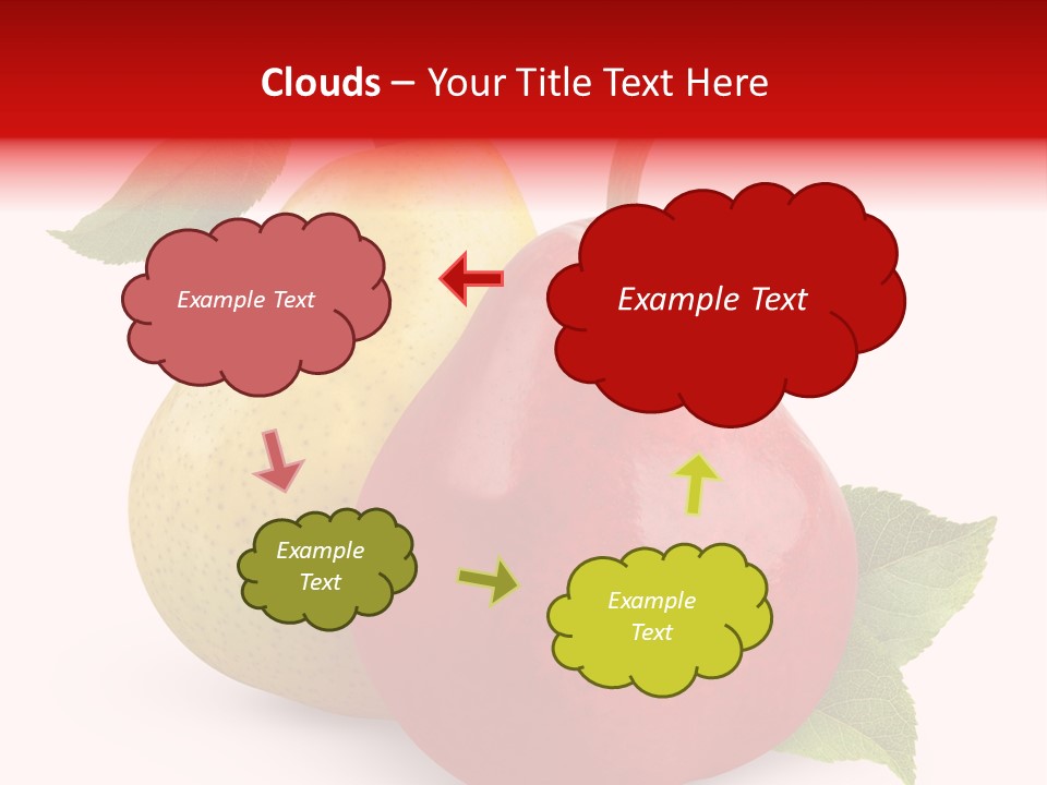 Two White Fruit PowerPoint Template