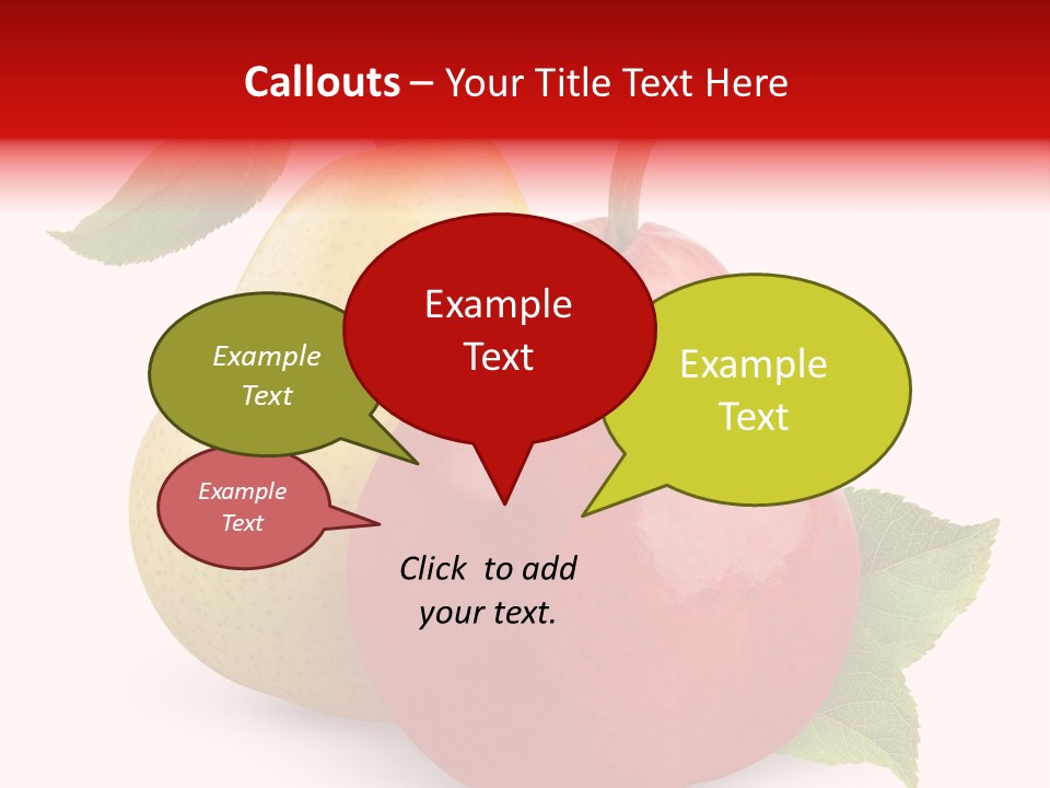 Two White Fruit PowerPoint Template