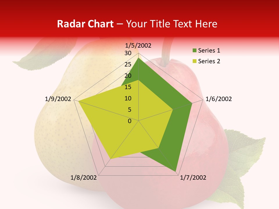 Two White Fruit PowerPoint Template