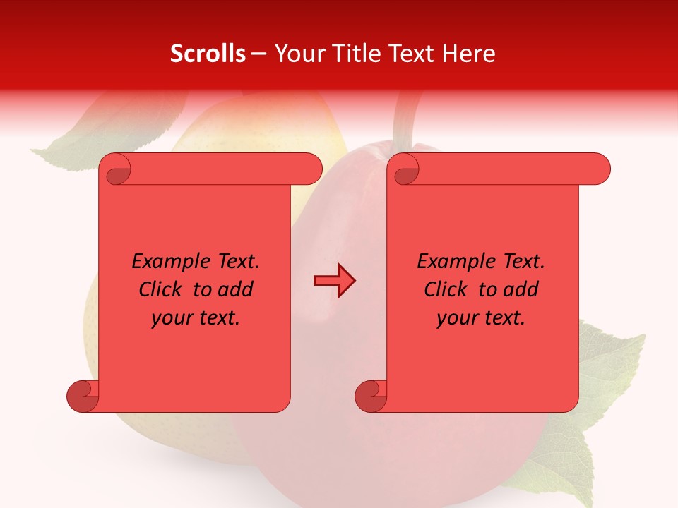 Two White Fruit PowerPoint Template