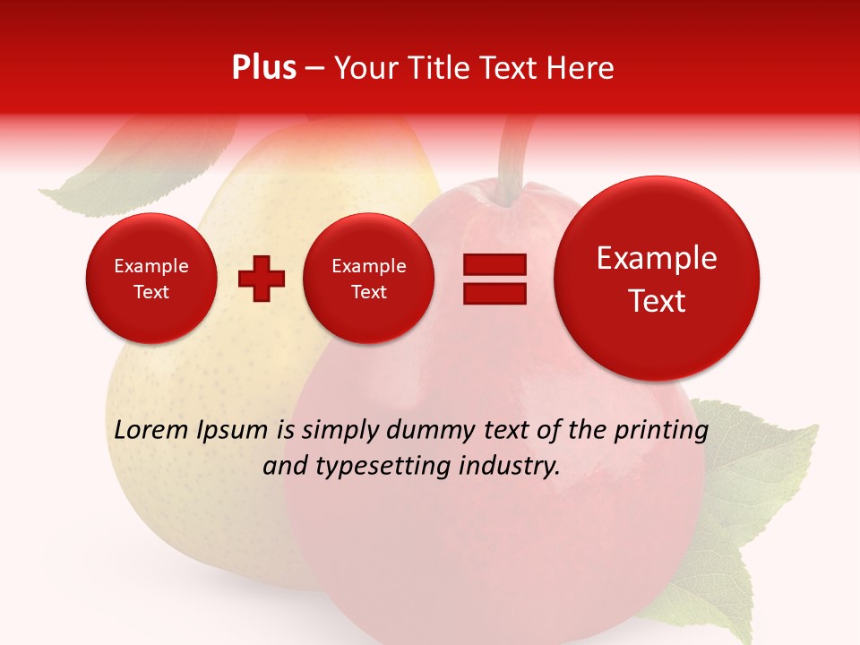 Two White Fruit PowerPoint Template
