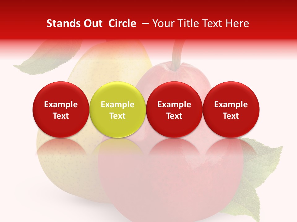Two White Fruit PowerPoint Template