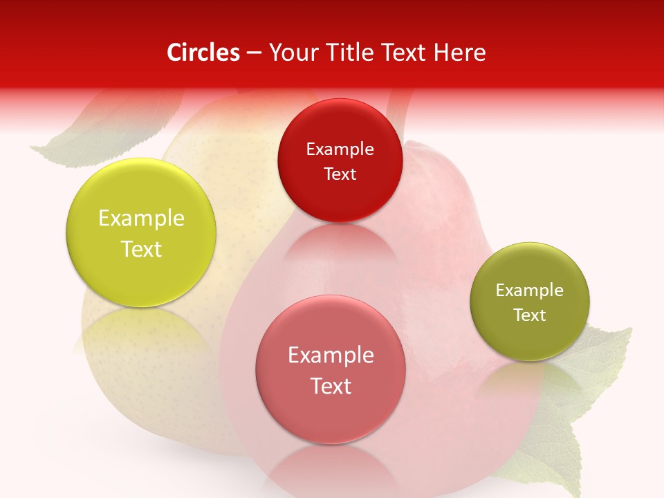 Two White Fruit PowerPoint Template