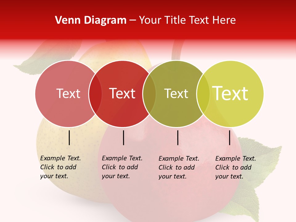 Two White Fruit PowerPoint Template