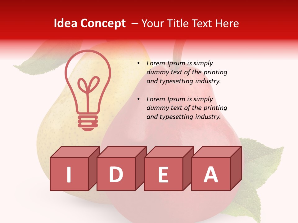 Two White Fruit PowerPoint Template