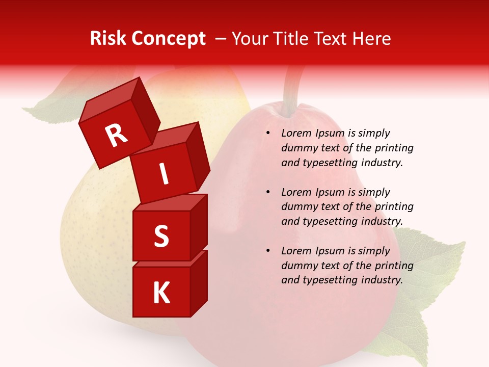 Two White Fruit PowerPoint Template