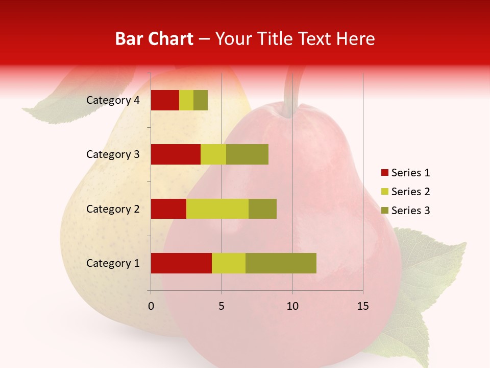 Two White Fruit PowerPoint Template
