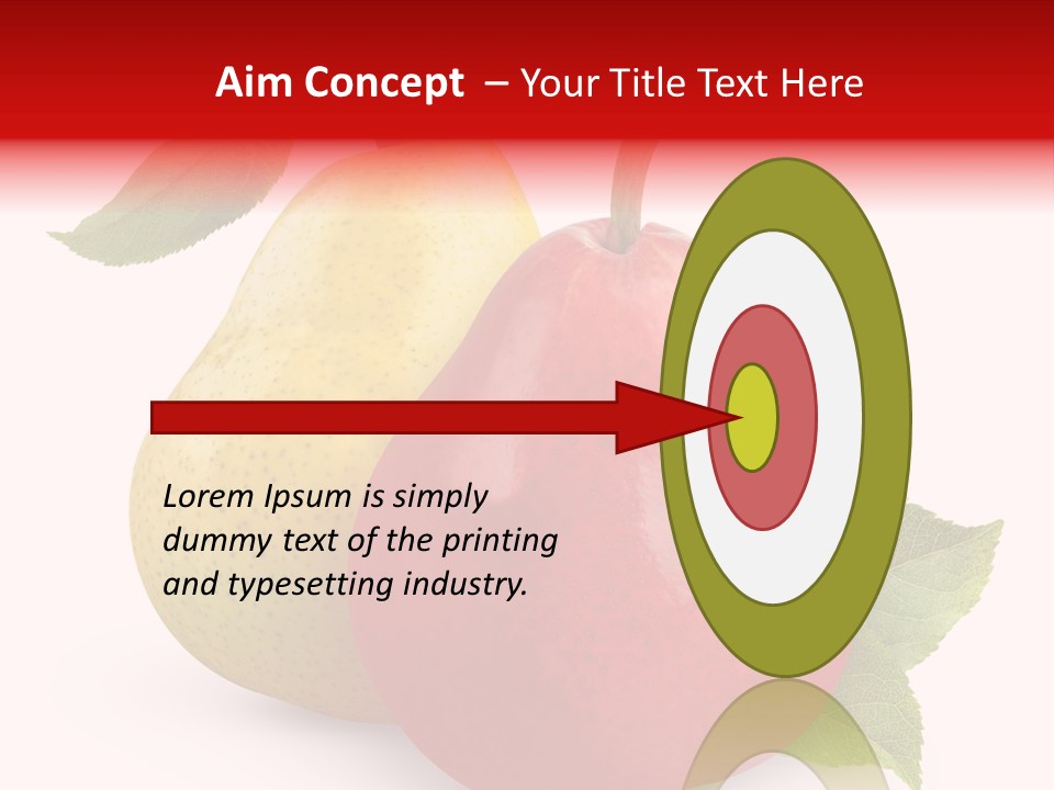 Two White Fruit PowerPoint Template