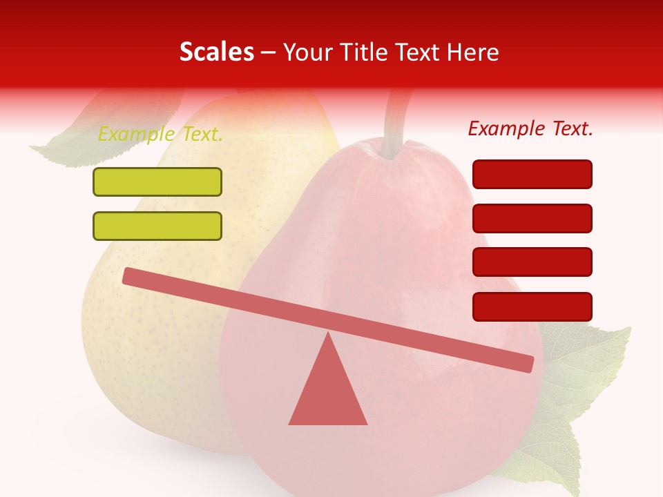 Two White Fruit PowerPoint Template