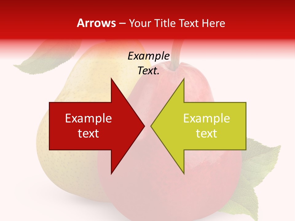 Two White Fruit PowerPoint Template