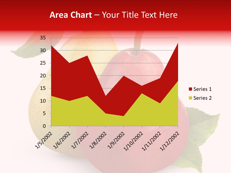Two White Fruit PowerPoint Template