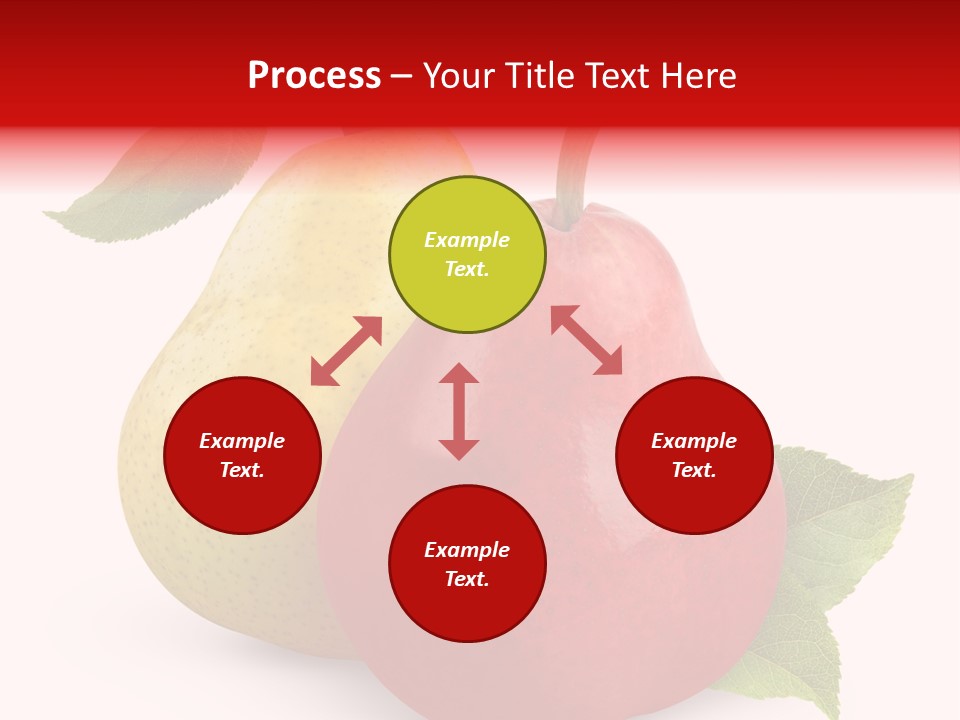 Two White Fruit PowerPoint Template