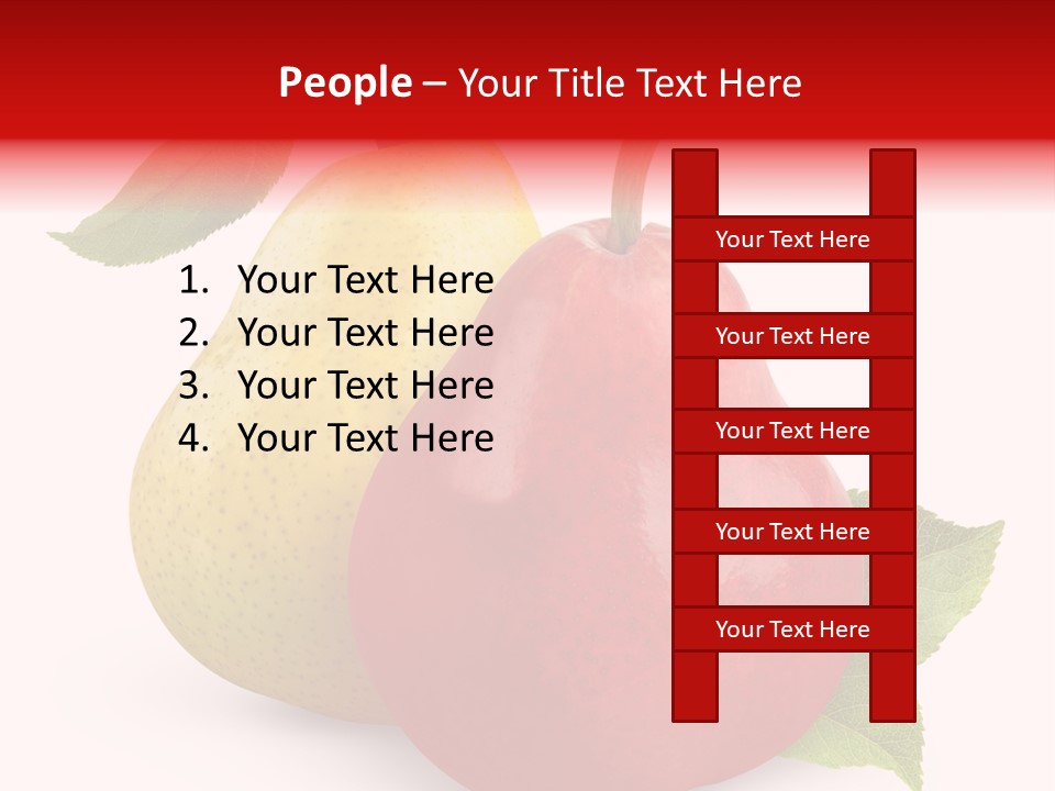 Two White Fruit PowerPoint Template