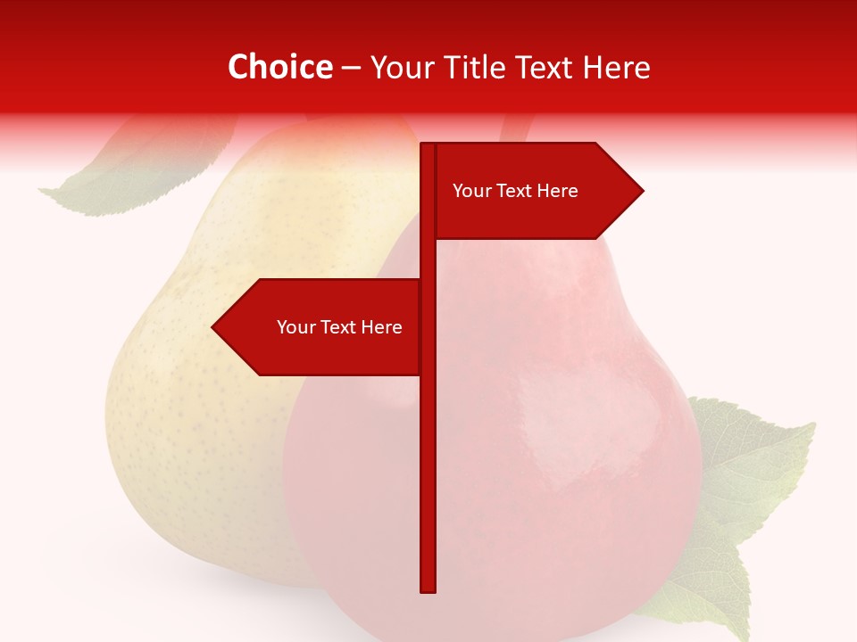 Two White Fruit PowerPoint Template