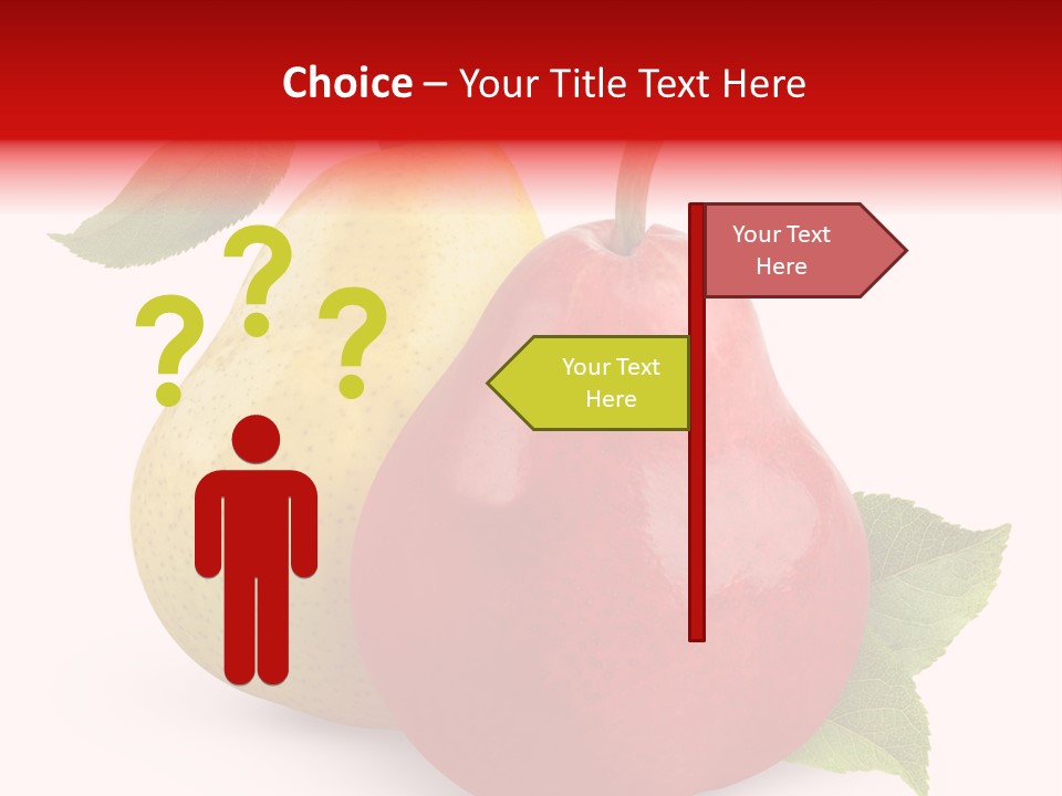 Two White Fruit PowerPoint Template