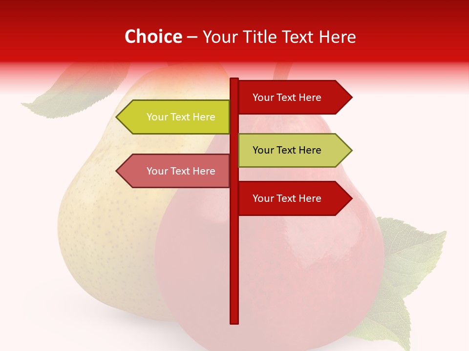 Two White Fruit PowerPoint Template